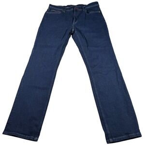 Tommy Hilfiger Jeans Mens 34x32 (FITS 33 X 31) Straight Leg Stretch Denim Blue